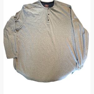 The Foundry 3XLT Gray Long Sleeve Henley Shirt NWT